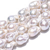 Natural Baroque Pearl Keshi Pearl Beads Strands PEAR-S019-02C-01-3