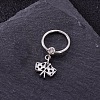 316L Stainless Steel Micro Pave Cubic Zirconia Hoop Nose Rings with Charms WG352E4-18-1