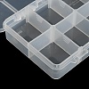 (Defective Closeout Sale: Yellowing) 8-Gird Plasitc Organizer Storage Boxes CON-XCP0002-71-4