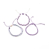 3Pcs 3 Style Waxed Polyester Braided Bracelets Sets BJEW-JB08115-03-4