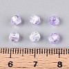 Transparent Spray Painted Glass Beads EGLA-N018-4mm-02-4