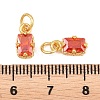 Brass Pave Cubic Zirconia Charms KK-K340-50G-01-3