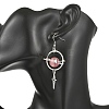 Natural Green Jade & Alloy Pendant Dangle Earrings EJEW-TA00818-03-2
