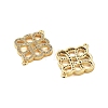 Rack Plating Brass Micro Pave Clear Cubic Zirconia Chinese Knot Links KK-S379-21G-2