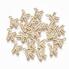 Brass Cubic Zirconia Charms KK-S348-330K-1