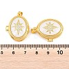 Brass Locket Pendants KK-D232-03G-4