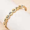 304 Stainless Steel Enamel Hinged Bangles for Women BJEW-B168-04G-01-1
