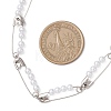 Round Acrylic Imitation Pearl Beaded Iron Safety Pin Link Chain Necklaces NJEW-JN05671-4