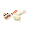 Alloy and Enamel Pendants PALLOY-T093-10G-2