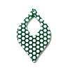 Opaque Polka Dot Pattern Resin Pendants FIND-H021-01A-1