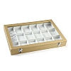 18 Grids Imitation Leather Jewelry Boxs CON-G023-07C-1