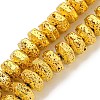 Electroplated Natural Lava Rock Beads Strands G-I360-G01-01-1