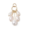 Natural Cultured Freshwater Pearl Rice Beaded Pendants PALLOY-JF04817-1