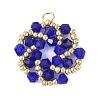 Imitate Austrian Crystal Bicone Glass Beaded Pendants PALLOY-MZ01394-03-1