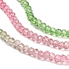 Transparent Painted Glass Beads Strands X1-DGLA-A034-T1mm-A18-4