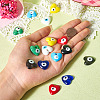 Cheriswelry 16Pcs 8 Colors Handmade Evil Eye Lampwork Pendants LAMP-CW0001-08-14