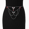 Gothic Alloy & Acrylic Bat Seay Tassel Body Chains WGB38C7-01-1