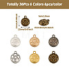 36Pcs 6 Colors Alloy Charms FIND-CW0001-19-11