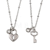 2Pcs 2 Styles 304 Stainless Steel Pendant Satellite Chain Necklaces NJEW-JN06495-02-2