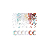120Pcs 6 Colors Transparent Glass Beads FIND-GA0004-17-7