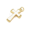 Brass Enamel Pendants KK-CBA3F25-11G-3
