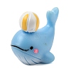 Sea Animals Opaque Resin Whale Playing Ball Figurine RE-CBA1AA1-03I-1