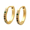 304 Stainless Steel Micro Pave Cubic Zirconia Huggie Hoop Earrings EJEW-C096-01J-G-2