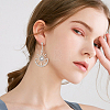 3 Pairs 3 Colors Crystal Rhinstone Sun with Moon Dangle Stud Earrings EJEW-AN0001-72-5