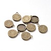 Tibetan Style Pendant Cabochon Settings LS-X-TIBE-A23176-AB-FF-5