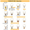 16Pcs 16 Style Bees & Flower Theme Alloy Enamel Wine Glass Charms AJEW-BC0003-91-2