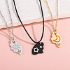 3Pcs Star & Moon & Sun Friendship Alloy Enamel Pendant Necklaces FS-WG4D9F6-01-4