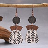 Alloy with Imitation Leather Dangle Earrings FS-WG30D02-01-2