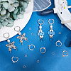20Pcs Brass Huggie Hoop Earring Findings KK-BBC0014-56-4