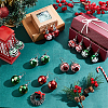 8 Pairs 8 Style Christmas Themed Resin Round Ball Dangle Earrings EJEW-AN0002-34-7