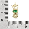 Brass Micro Pave Green Cubic Zirconia Charms CU-L001-18G-12-3