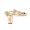 Brass Micro Pave Cubic Zirconia Fold Over Clasps KK-U052-39G-1