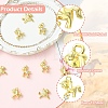 9Pcs 3 Styles Brass Micro Pave Clear Cubic Zirconia Charms KK-YW0004-65-5