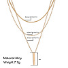 Alloy 3 Layer Necklaces for Women WG9523E-01-2