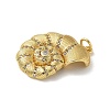 Brass Micro Pave Clear Cubic Zirconia Pendants KK-U046-02G-01-2