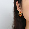 304 Stainless Steel Stud Earrings for Women WGF252D-01-3
