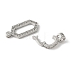 Brass Pave Clear Cubic Zirconia Fold Over Clasps KK-M320-26P-3