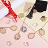 CHGCRAFT DIY Zinc Alloy Graduation Season Hat Brims Photo Pendant AJEW-CA0002-29-4