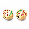 Rack Plating Alloy Enamel Beads ENAM-N056-032B-3