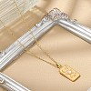 304 Stainless Steel Pave Opalite Rectangle Pendant Necklaces for Women Men NJEW-R018-05G-04-3