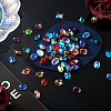 120Pcs 12 Colors Transparent Pointed Back Resin Rhinestone Cabochons KY-CW0001-01-18