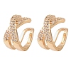 Brass Rhinestone Cuff Errings RB-Z001-03G-2