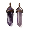 Natural Banded Amethyst Pendants G-H360-01R-14-1
