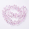 Transparent Glass Beads Strands GLAA-T006-14G-2
