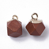 Natural Red Jasper Charms G-S359-015C-2