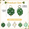 50Pcs 5 Style Glass Pendants PALLOY-YW00141-2